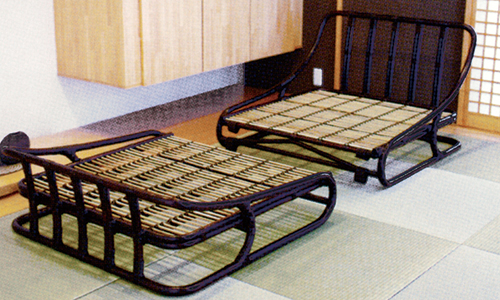 籐家具ベッド2分割式